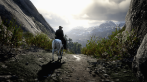 Arthur riding White Arabian - RDR2