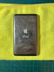 Dented and scratched iPod classic back