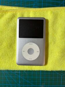 Scratched iPod classic front