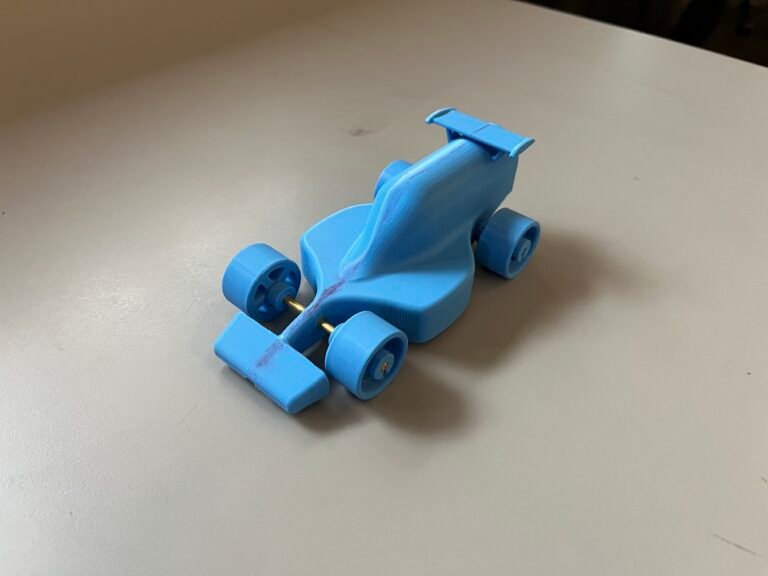 Final assembly of manufactured F1 in schools style car
